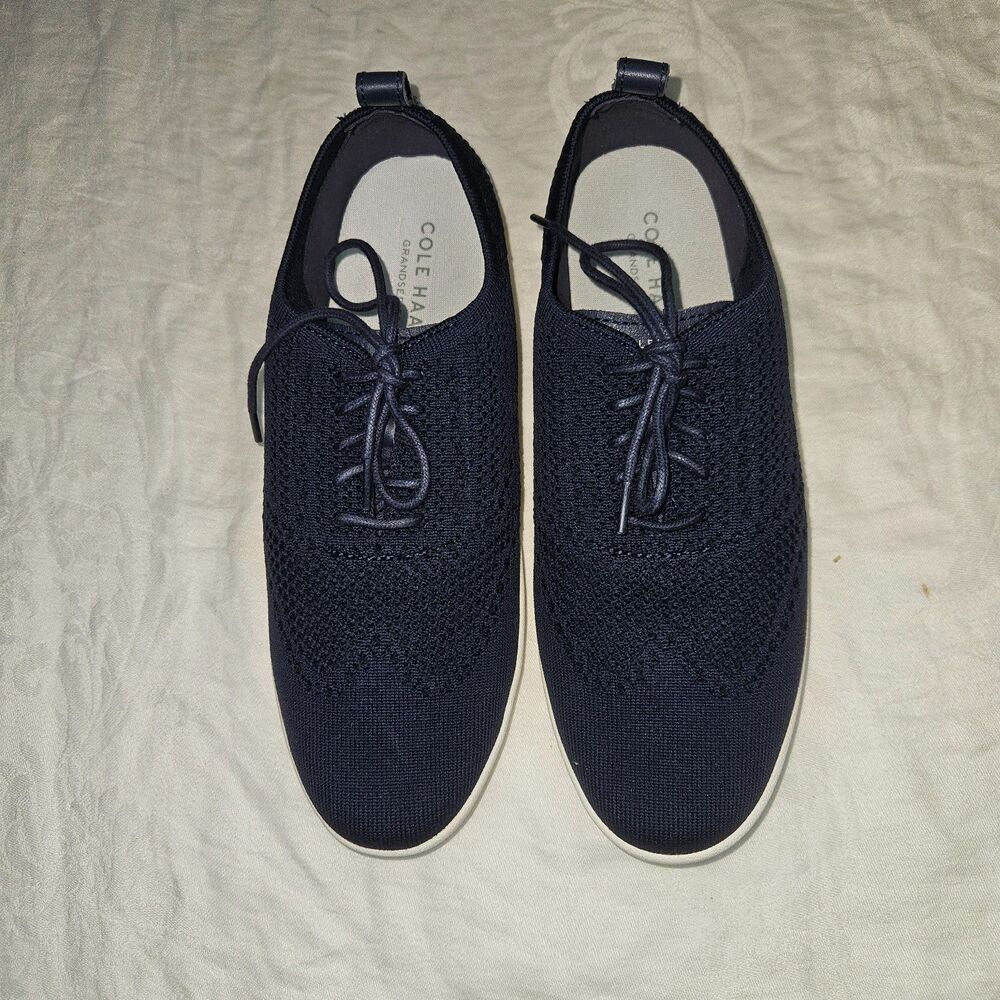 Cole Haan ZEROGRAND Stitchlite Knit Oxford - Navy Blue size 8.5